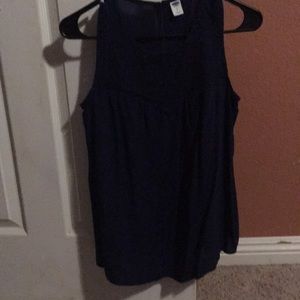 Navy tank blouse